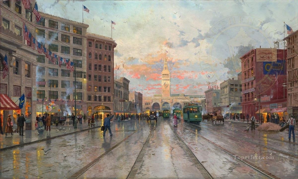 Paisaje urbano de San Francisco 1909 TK Pintura al óleo